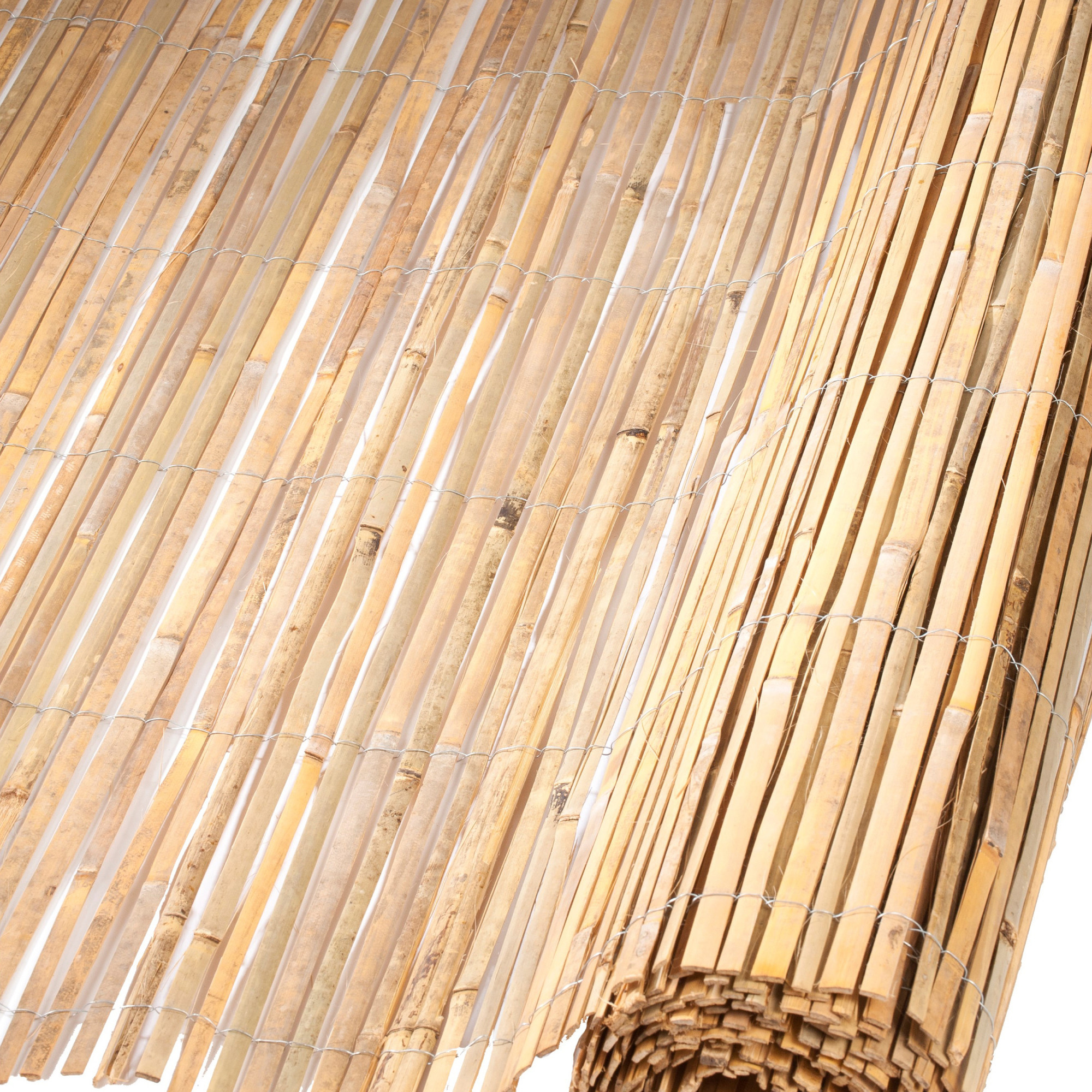 2x rollen bamboemat gespleten 100 x 500 cm tuinscherm-schutting