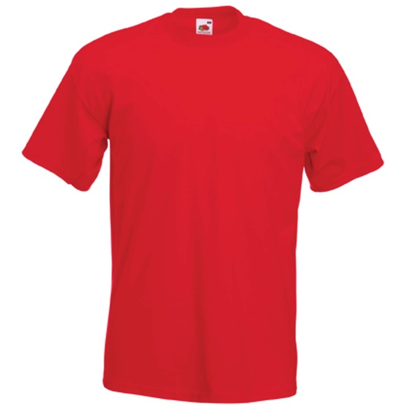 Set van 2x stuks basic rood t-shirt voor heren, maat: M (38/50)