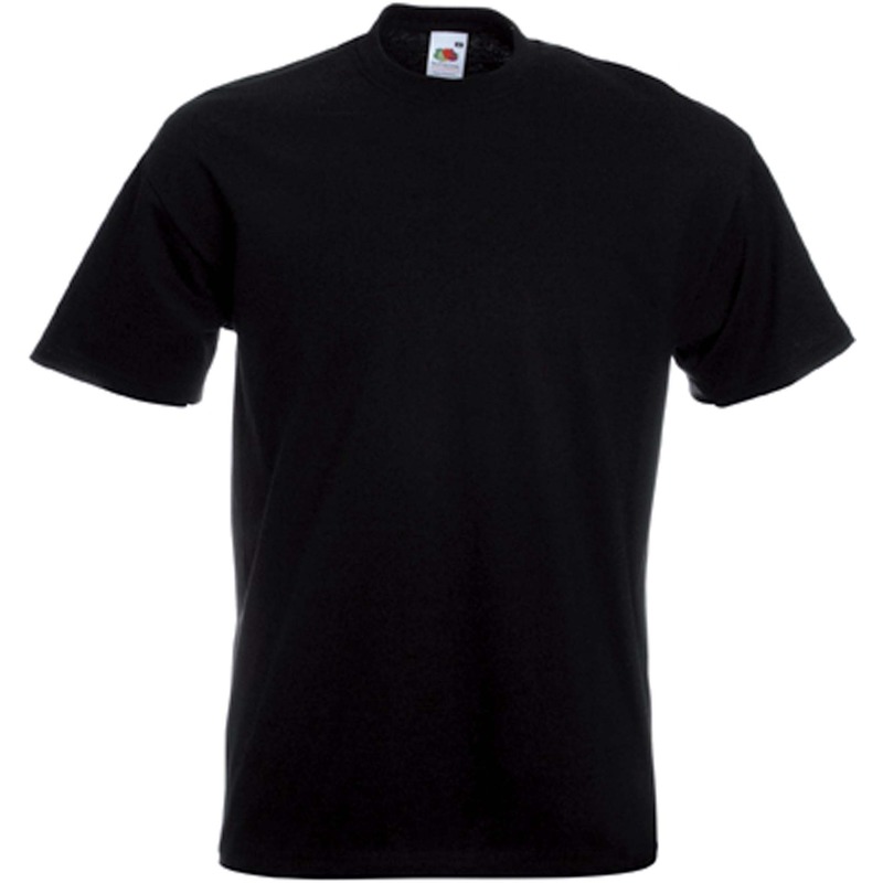 Set van 2x stuks basic zwart t-shirt voor heren, maat: 2XL (44/56)