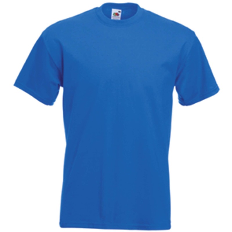 Set van 3x stuks basic kobalt blauw t-shirt voor heren, maat: 2XL (44/56)