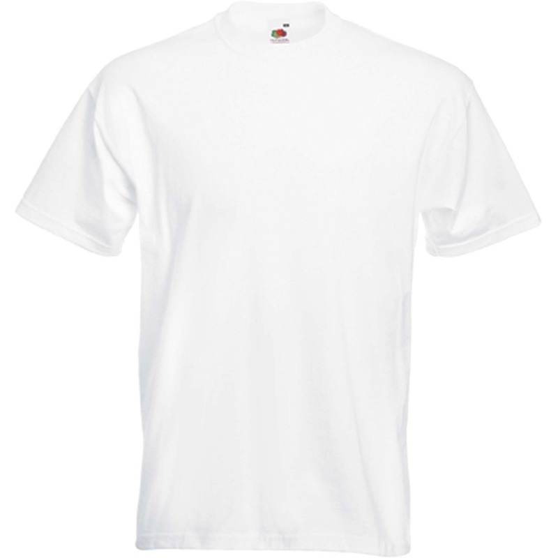 Set van 3x stuks basic wit t-shirt voor heren, maat: L (40/52)