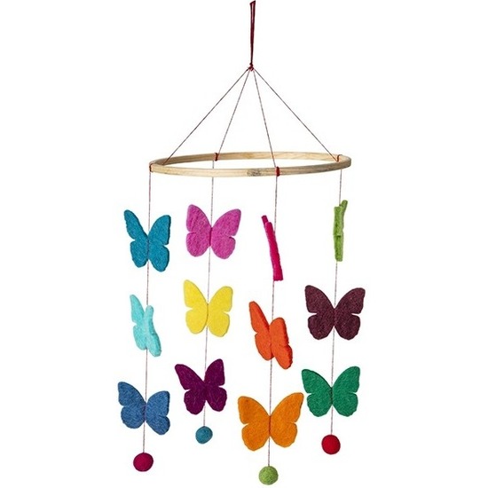 Vlinders speelgoed artikelen vlinder boxmobiel 45 cm