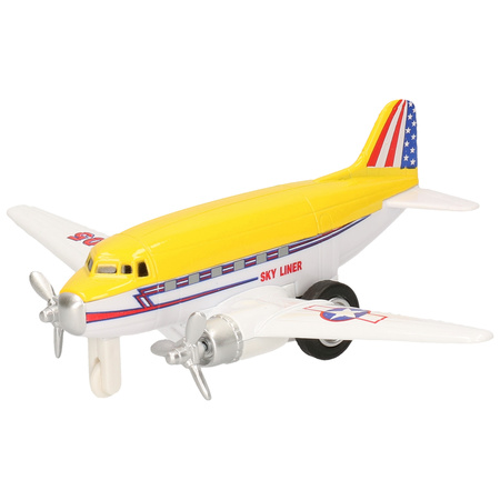 Double fan airplane yellow 12 cm