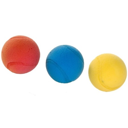 Foam/soft ballen - 3 stuks - gekleurd - 7 cm