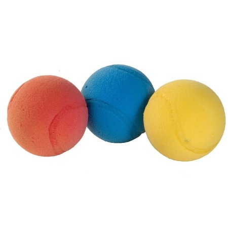 Foam/soft ballen - 3 stuks - gekleurd - 7 cm