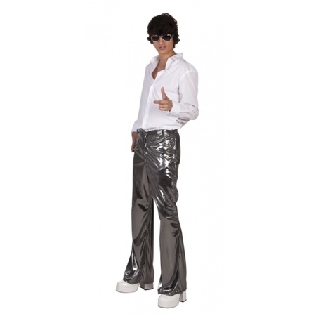 Shiny silver disco pants