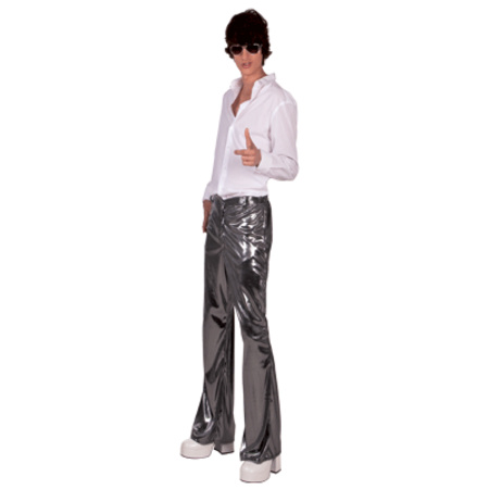 Shiny silver disco pants