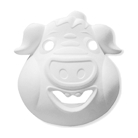 White paper mask pig 22 x 22 cm