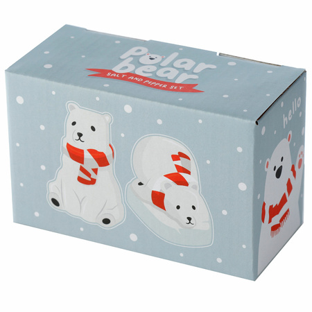 Pepper and salt set - polar bears - ceramics