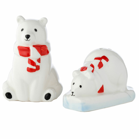 Pepper and salt set - polar bears - ceramics