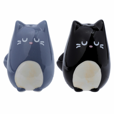 Pepper and salt set - cats - ceramics