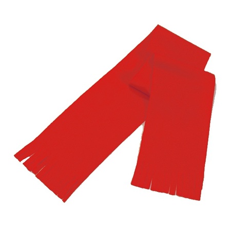 Voordelige rood gekleurde fleece sjaal voor kids